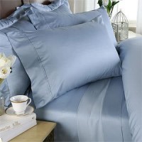 Aqua Blue Egyptian Cotton Bedding Collection Striped 1000 TC Select Item&US Size